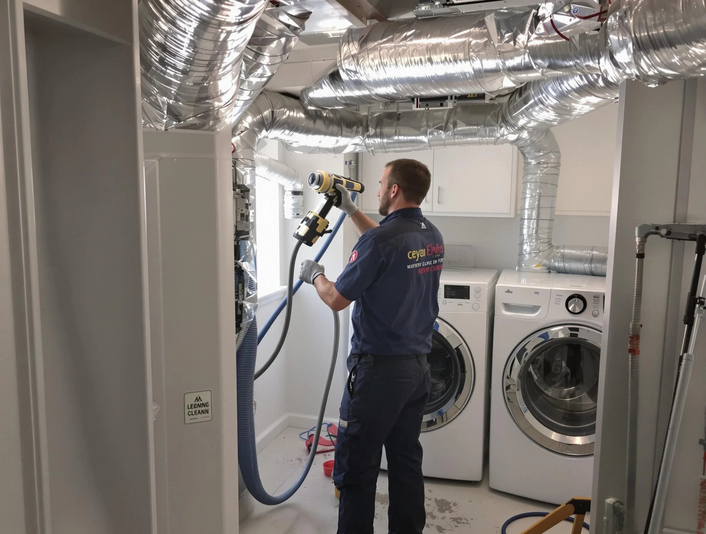 Hiram Dryer Vent Cleaning specialist using advanced equipment for thorough duct cleaning in Hiram
